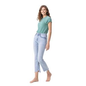 Lovervet HR Kick Flare‎ Comfort Stretch denim, Cropped length, Uneven cut hem 30